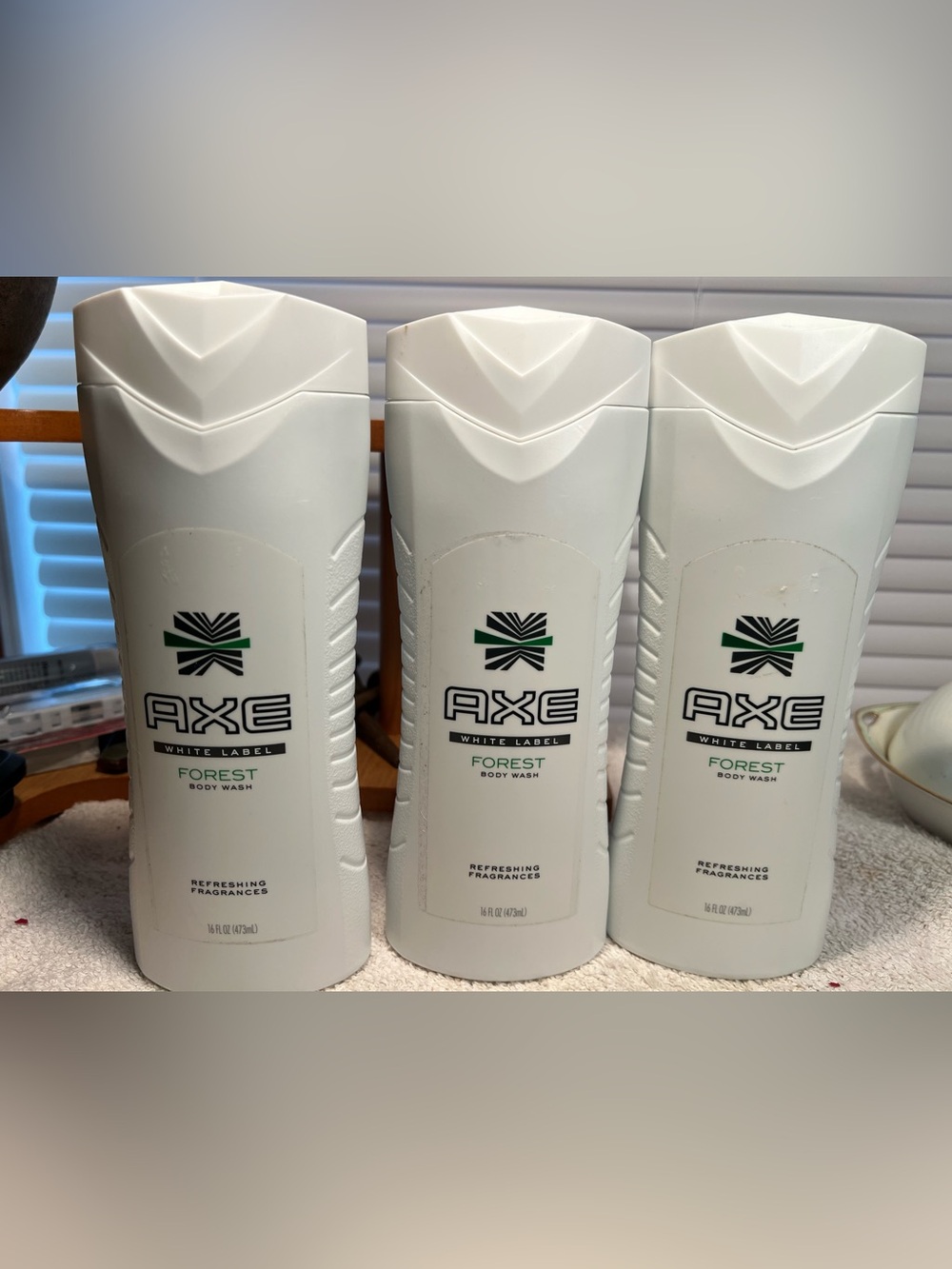 Lot of (3) AXE White Label FOREST Body Wash 16 oz each NEW Discontinued